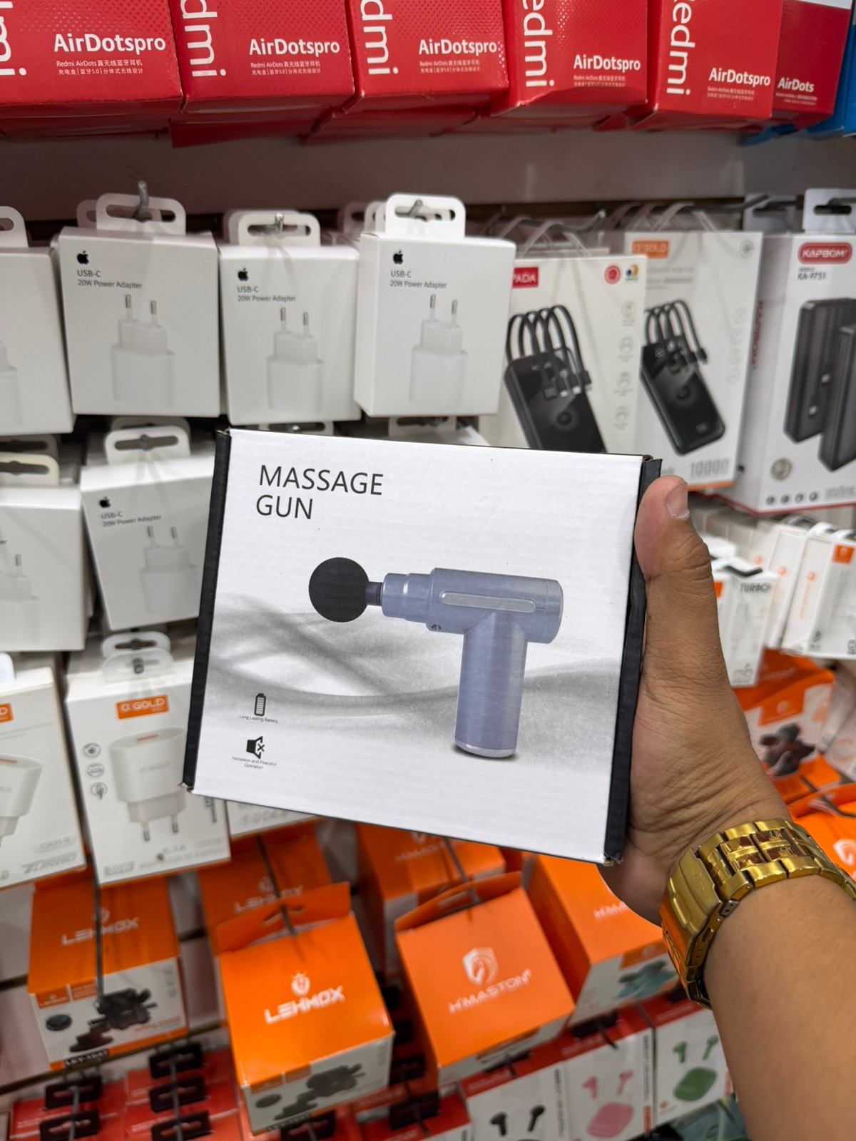 Pistola de Massagem Muscular Recarregável