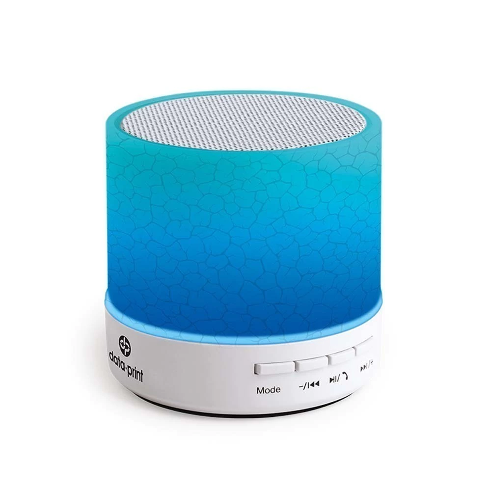 Mini Caixa de Som Sem Fio Bluetooth LED Data Print SOM-2068