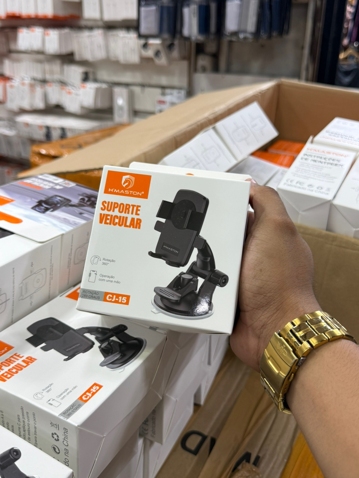Suporte Veicular H'Maston CJ-15 Rotação 360°