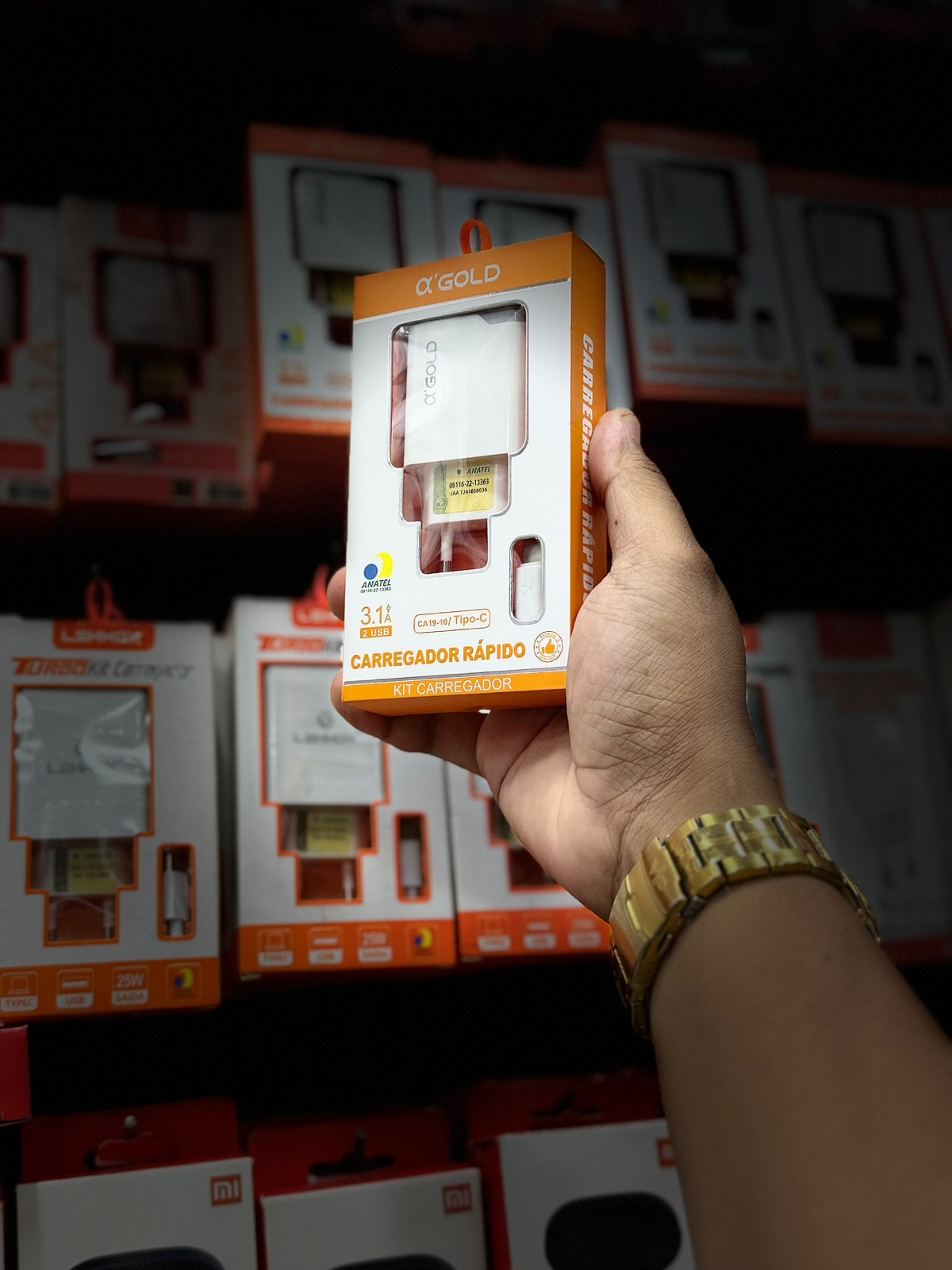 Kit Carregador Gold CA19-10 3.1A 2 USB