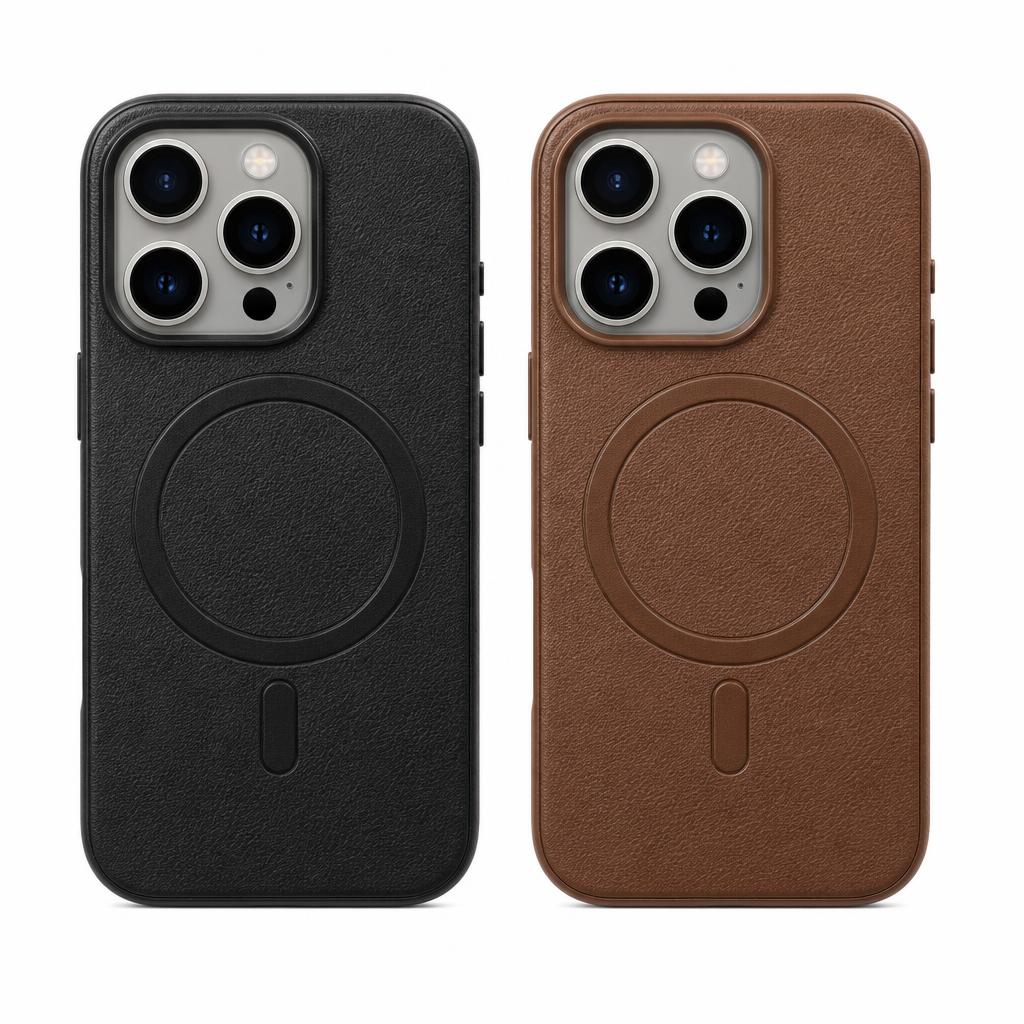 Capinha de Couro Leather Case com Magsafe — Iphone e Samsung