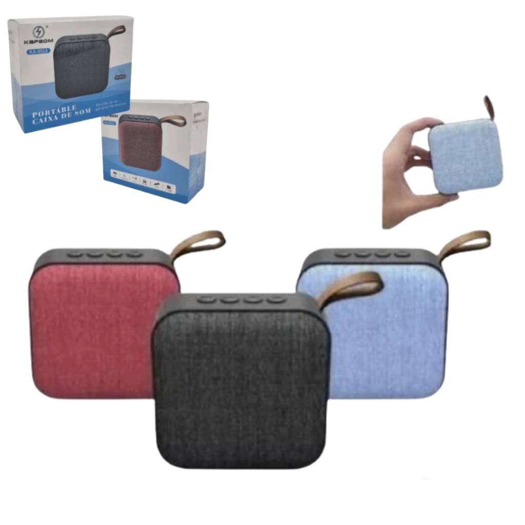 Mini Caixa de Som Bluetooth Kapbom KA-8515 KA-8518