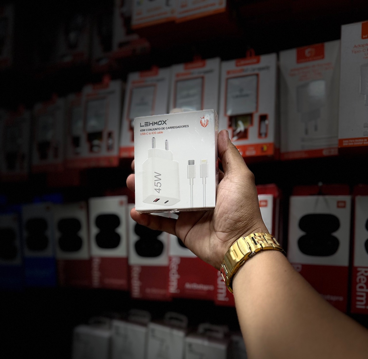 Kit Carregador Lehmox 45W Turbo USB-C para iPhone