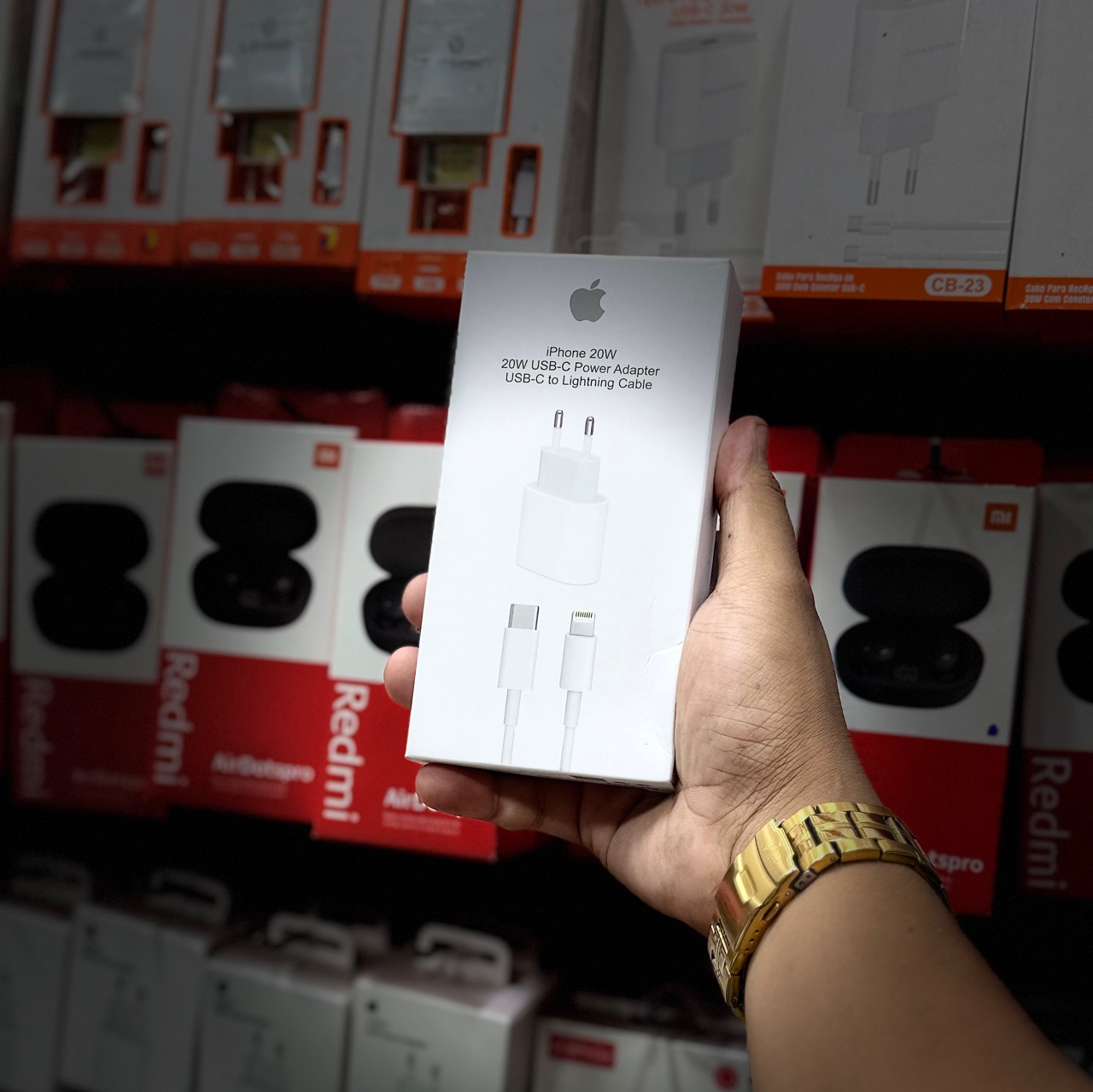 Kit Carregador iPhone 20W USB-C + Cabo Lightning