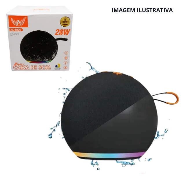 Caixa de Som Bolinha Alaxe 20w AL-8000 KA-8577