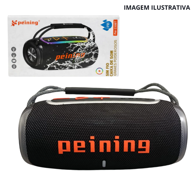 Caixa de Som LED RGB IPX6 PEI-238BT