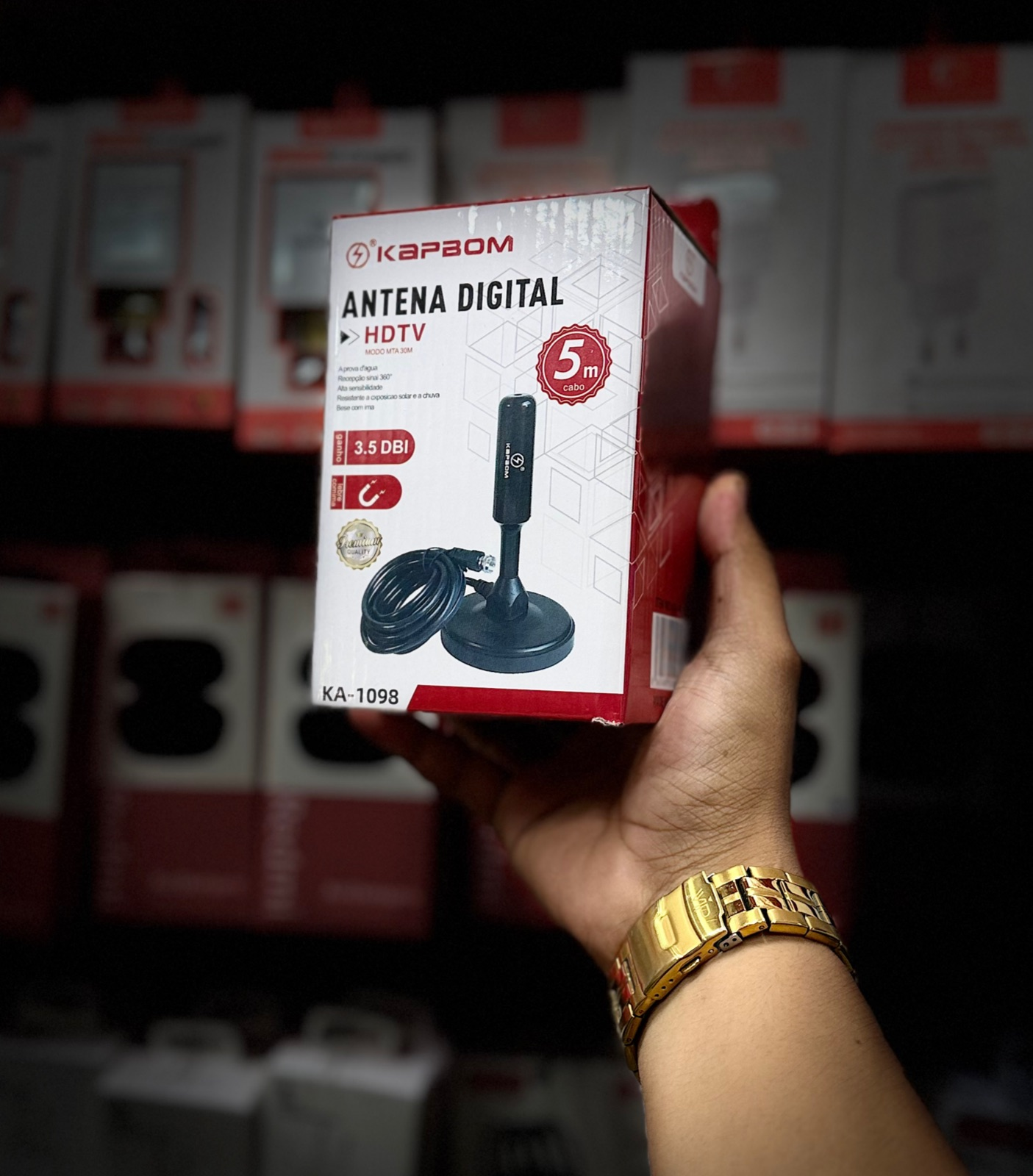 Antena Digital HDTV Kapbom KA-1098 3.5dBi 5m